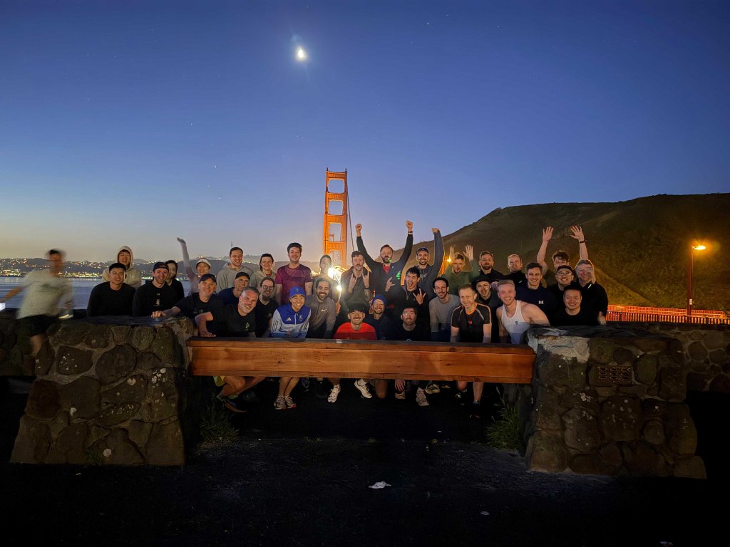 Kohort team at the Golden Gate Bridge