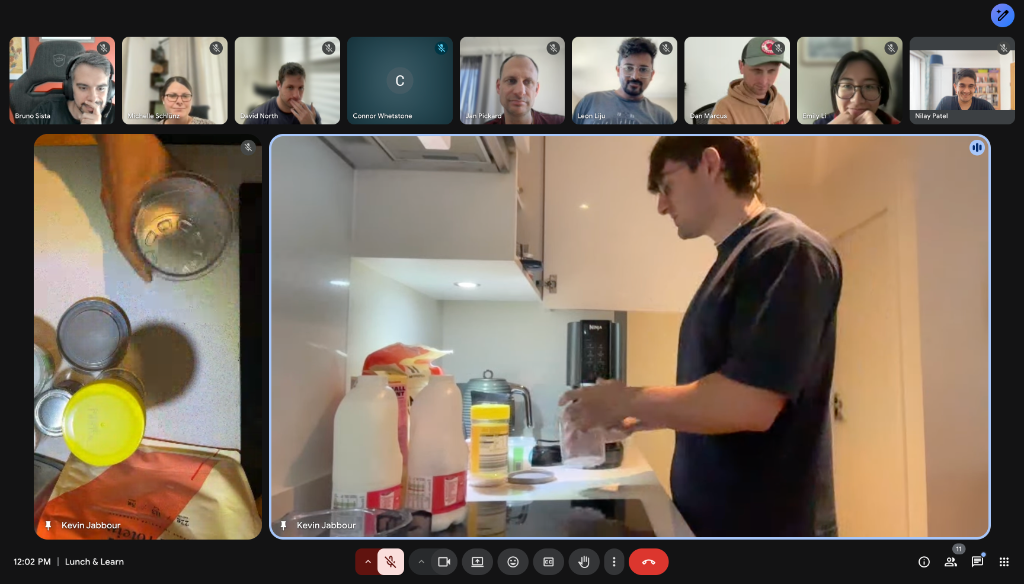 Kohort team lunch & learn over video call